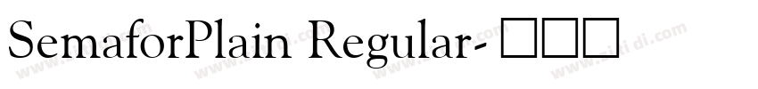 SemaforPlain Regular字体转换